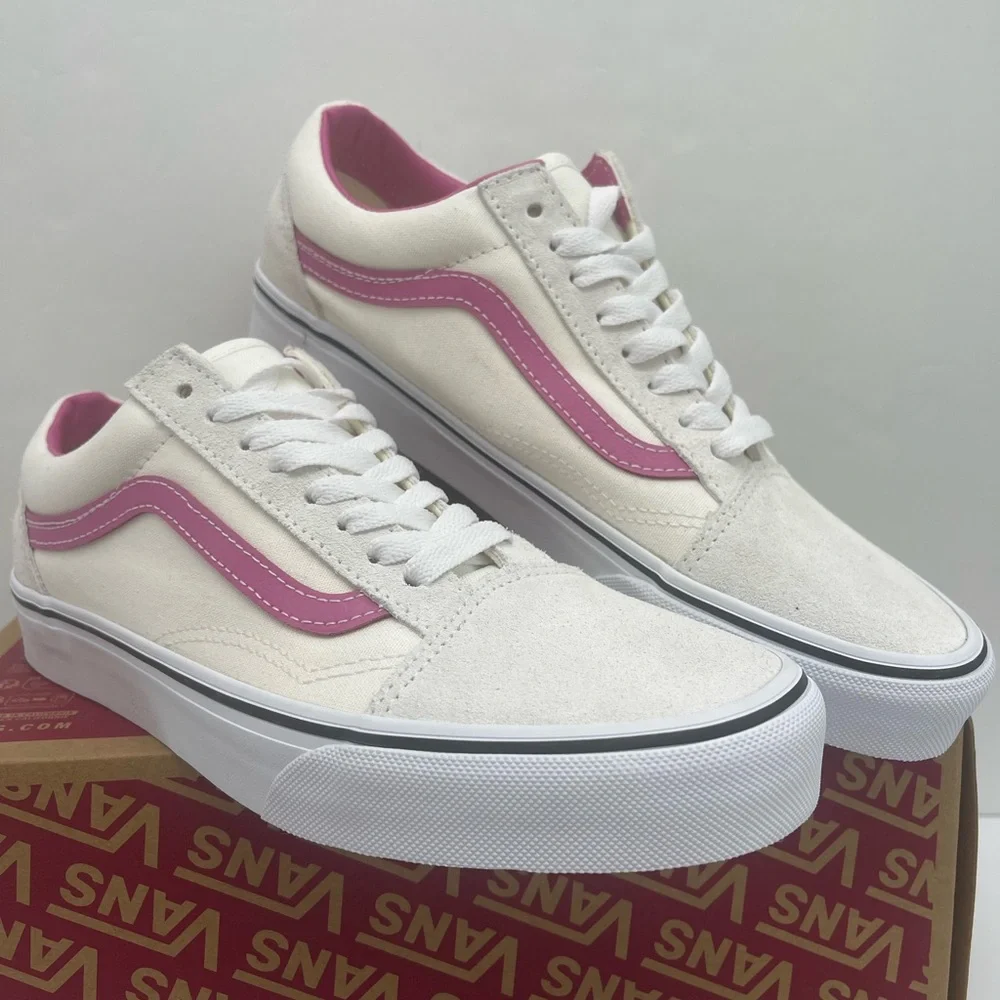 Vans WMNS Old Skool
Pop Raspberry Rose Sneakers 
VN000CR5YLZ
 Cream Pink Low-Top - Picture 2 of 16
